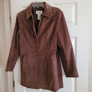 Women's Cherokee Genuine Suede Leather Jacket Size Medium